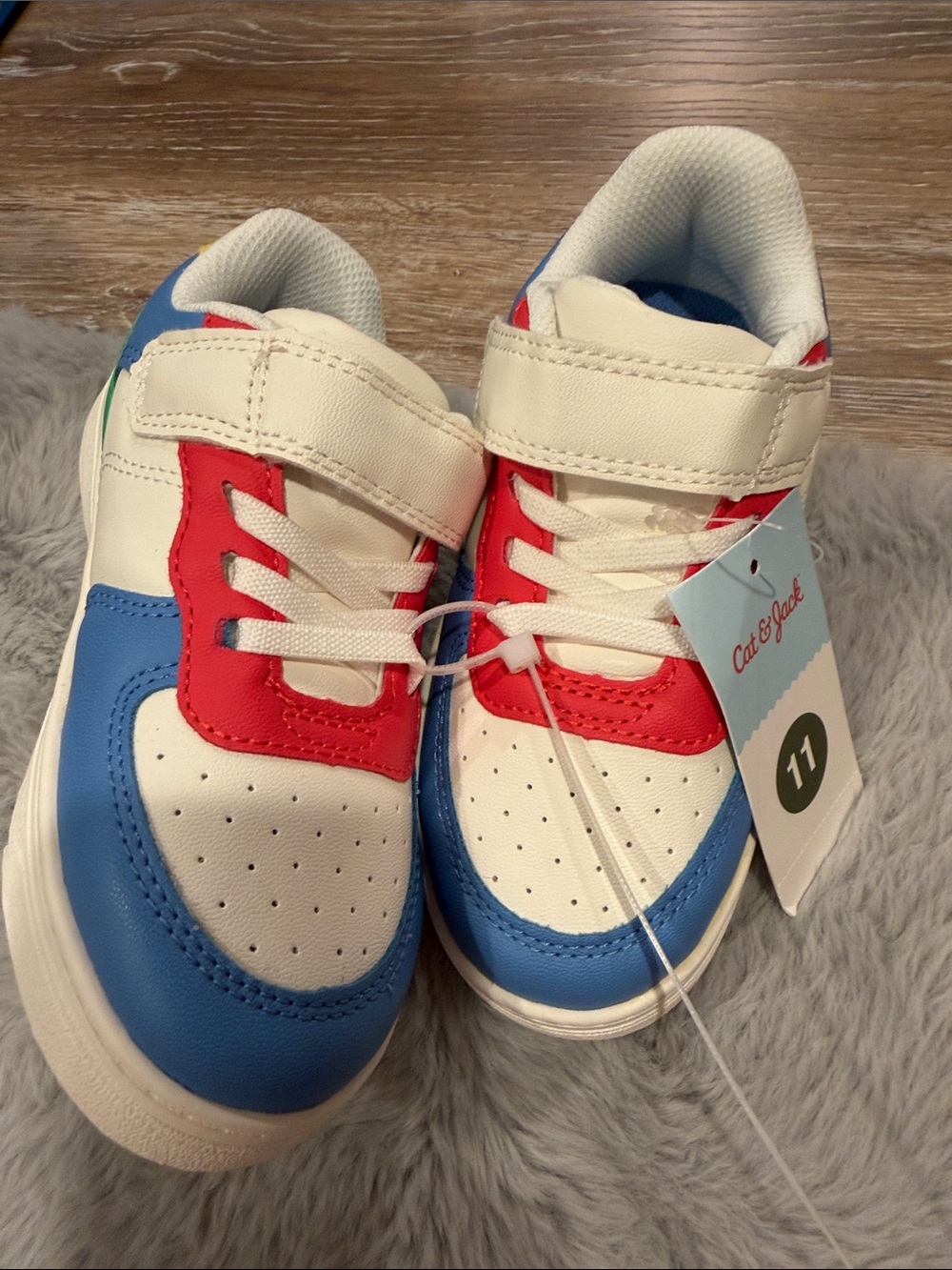 Cat & Jack White, Blue & Red Kids Sneakers